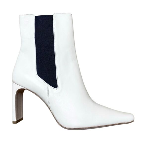 Staud Wally 90MM Leather Ankle Booties In Cream 40/10 NWOB - Picture 1 of 8